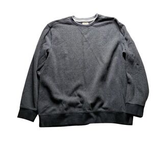Method Mens XL Charcoal Gray Thermal Waffle Knit Crewneck Pullover Sweatshirt